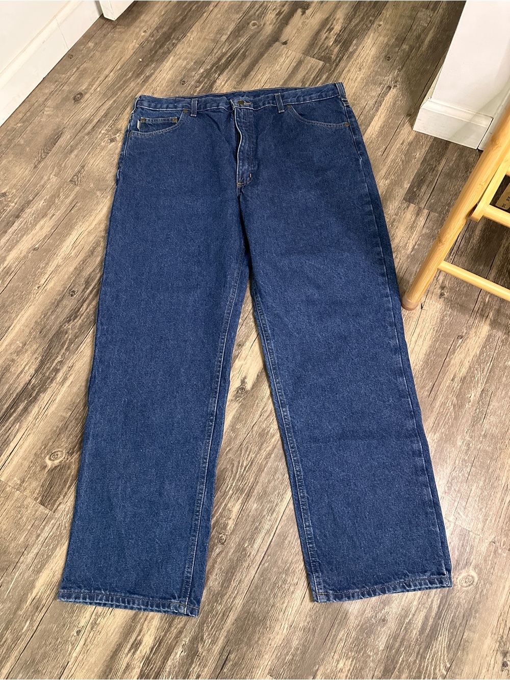 Carhartt Men's Straight-Leg Jeans in Deep Blue Denim 42x32